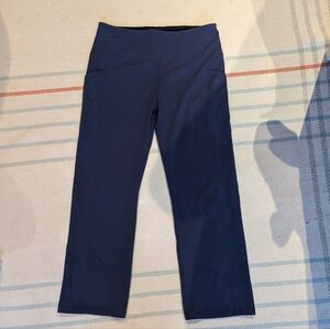 Tuff Athletics Black and Navy Blue Workout Leggings